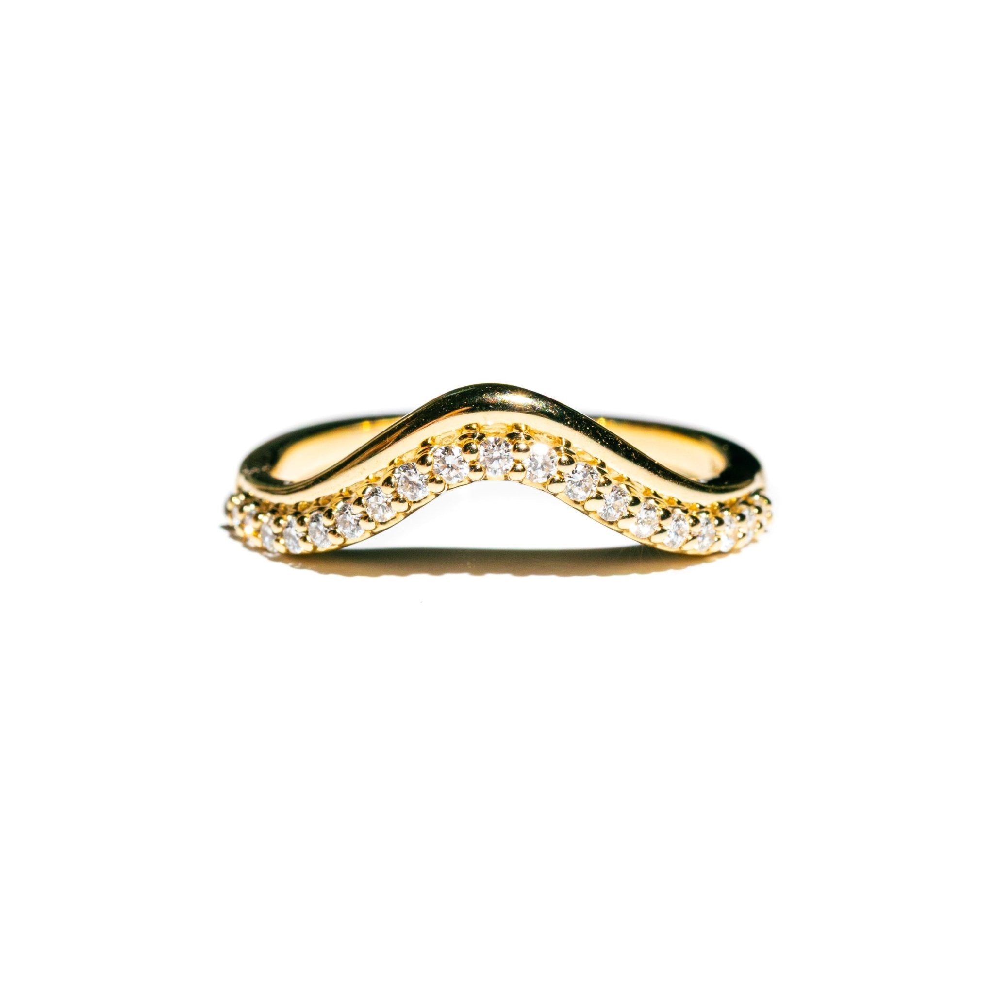 Current Curved Diamond Wedding Band - MTD