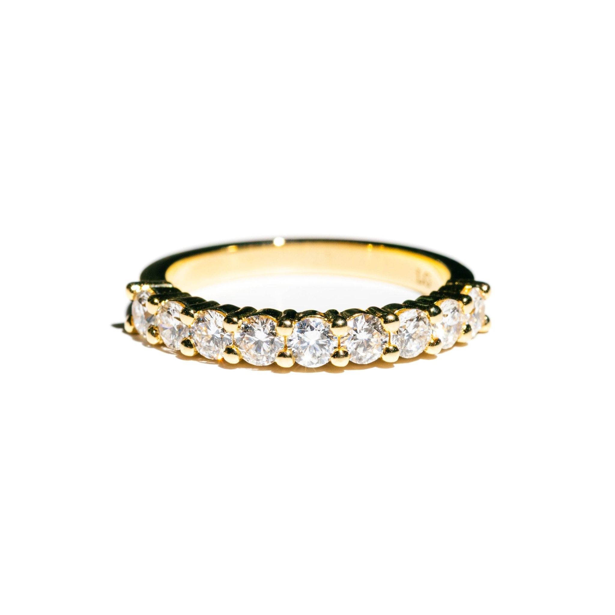 Alaskan Stars 9 Stone Round Diamond Wedding Band or Anniversary Band - MTD