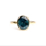 blue stone oval ring
