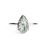 Dew Drop Fantasy Cut Pear Sapphire Engagement Ring - MTD