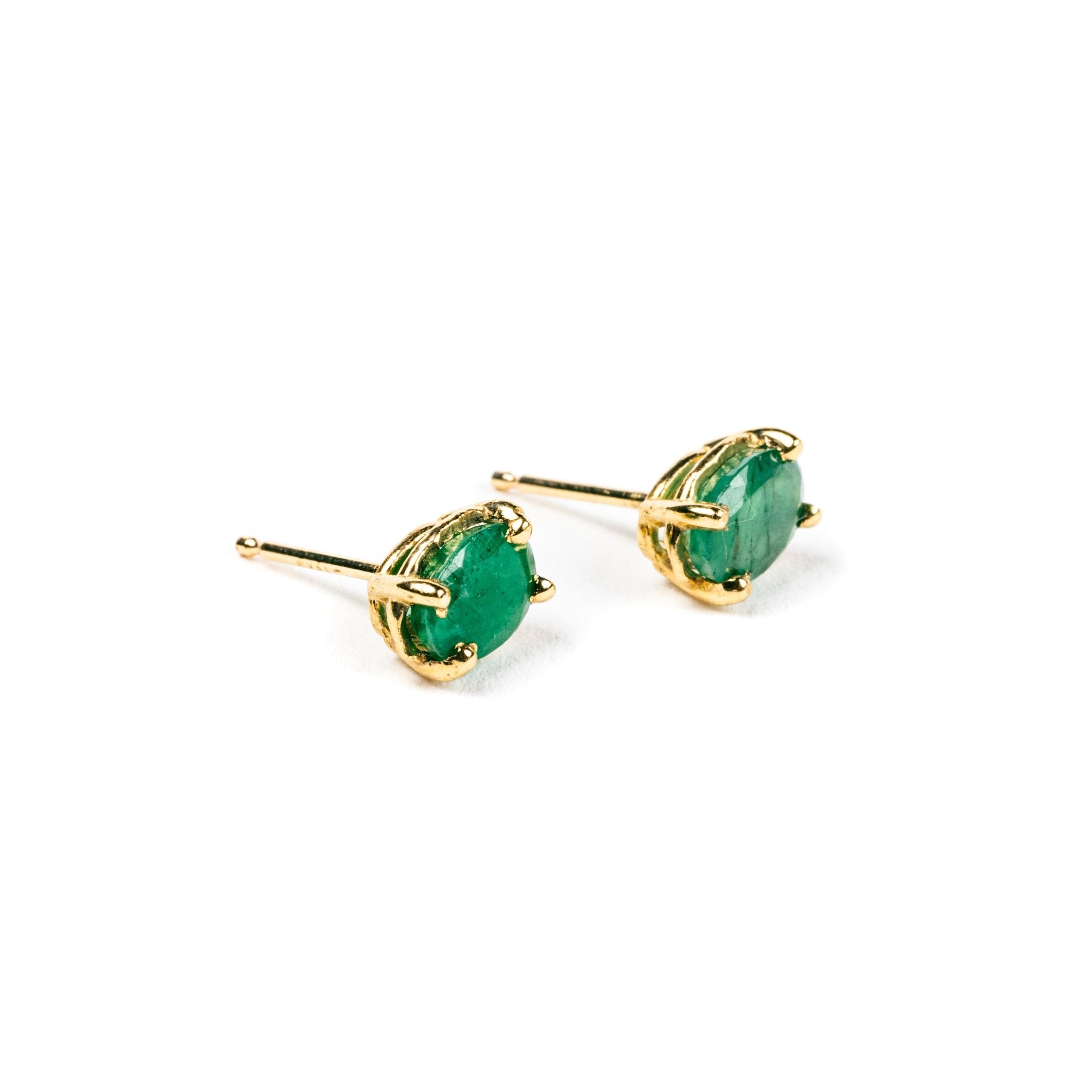 Clover Emerald Stud Earrings - MTD