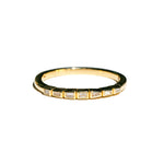 Golden Path East - West Baguette Diamond Wedding Band - MTD