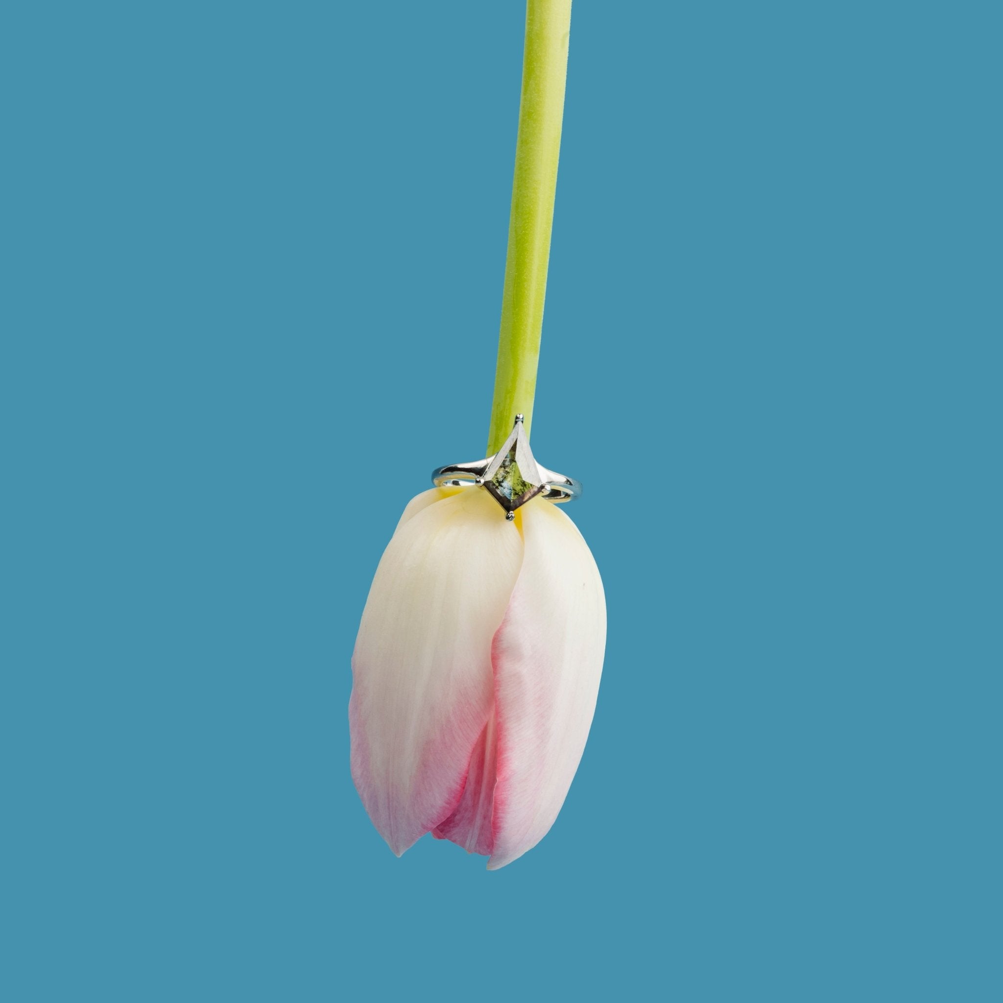 Gwendoline Salt and Pepper Kite Diamond Engagement Ring - MTD