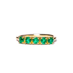 Bells of Ireland 5 Stone Emerald Wedding Band - MTD