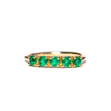 Bells of Ireland 5 Stone Emerald Wedding Band - MTD