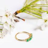 Bells of Ireland 5 Stone Emerald Wedding Band - MTD