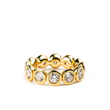 Sylvia Bezel Set Organic Diamond Eternity Stacking Wedding Ring