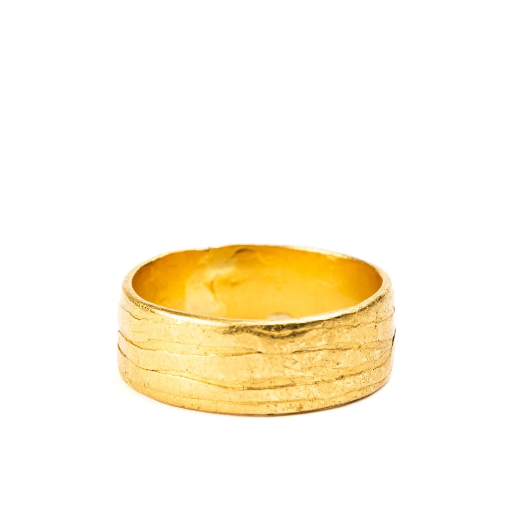 Rushing Rapids Textured Men's Wedding Band - MTD