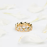 Sylvia Bezel Set Organic Diamond Eternity Stacking Wedding Ring