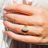 Eden Smooth Yellow Gold Gold Diamond V-Band