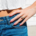 Marjorie Three Stone Oval Lab Diamond Engagement Ring Ready to Ship - MTD