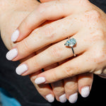 Dew Drop Fantasy Cut Pear Sapphire Engagement Ring - MTD