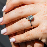 Dew Drop Fantasy Cut Pear Sapphire Engagement Ring - MTD