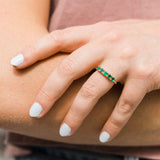 Bells of Ireland 5 Stone Emerald Wedding Band - MTD