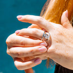 Stonebrook Infinity Style Bezel Set White Gold Round Diamond Engagement Ring - MTD