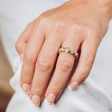 Sylvia Bezel Set Organic Diamond Eternity Stacking Wedding Ring