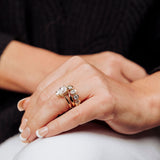 Sylvia Bezel Set Organic Diamond Eternity Stacking Wedding Ring