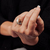 Sylvia Bezel Set Organic Diamond Eternity Stacking Wedding Ring