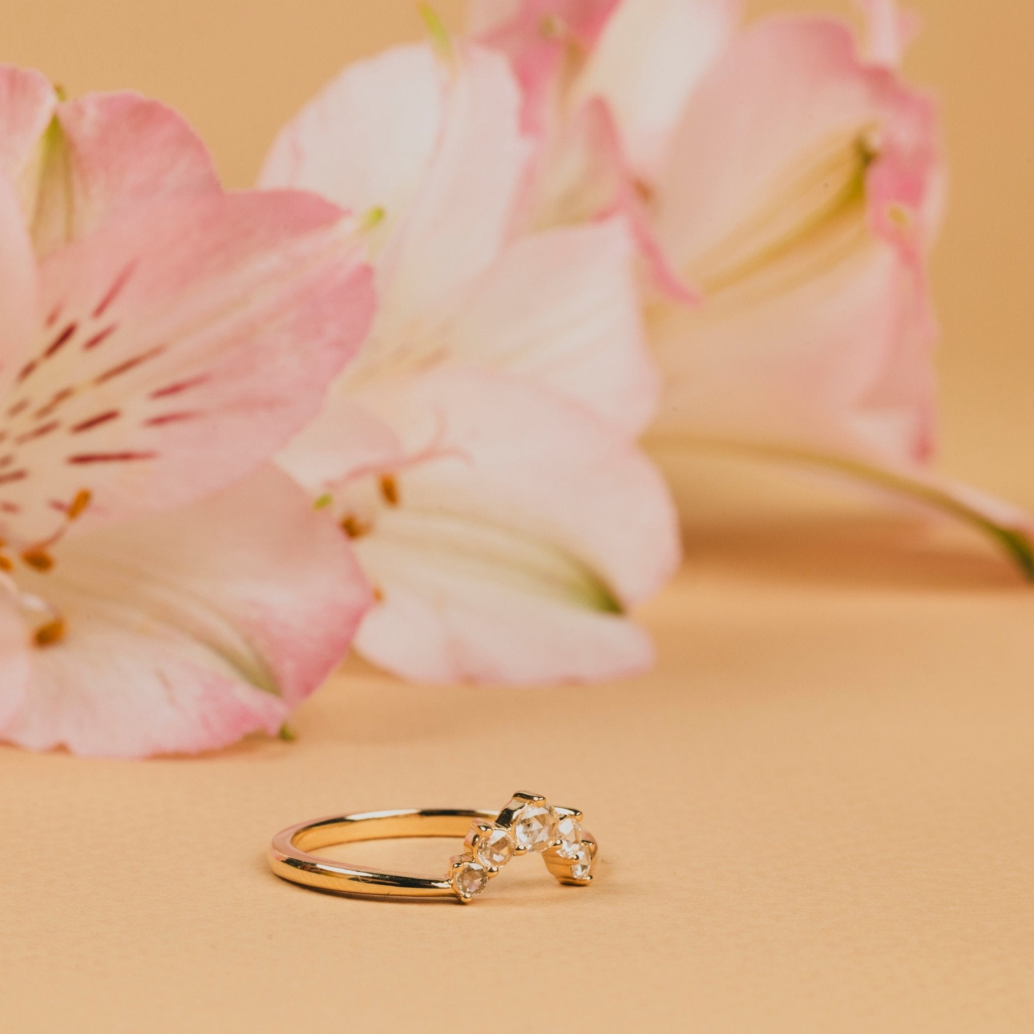 Sunny Curved Diamond Wedding Band - MTD