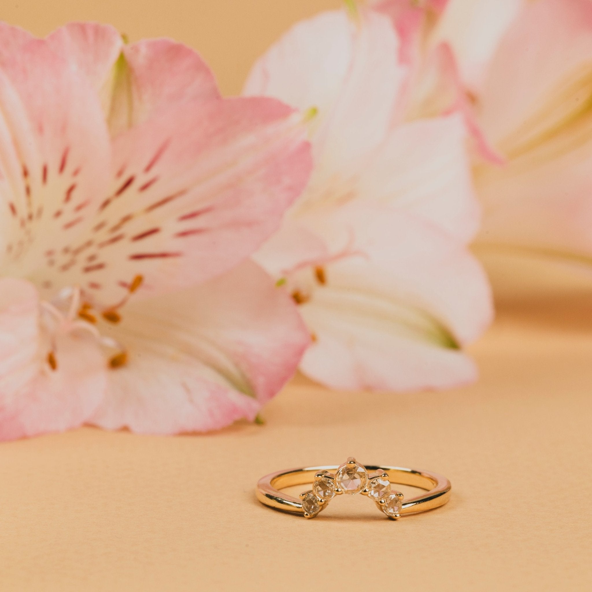 Sunny Curved Diamond Wedding Band - MTD