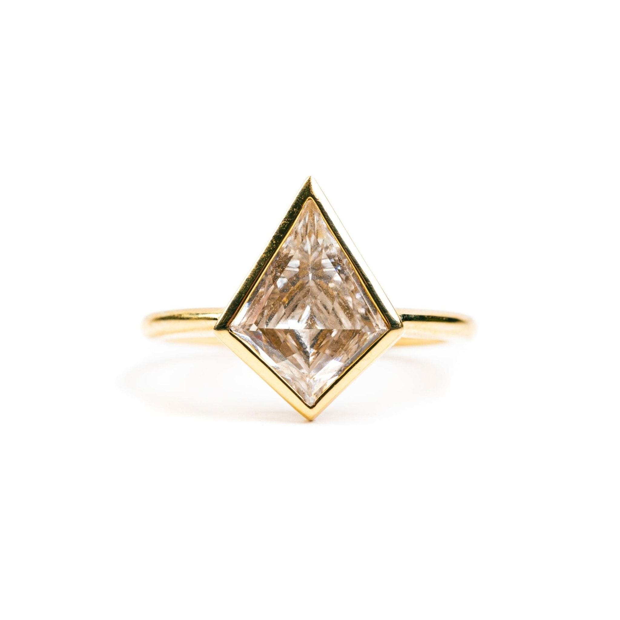 Winnifred Kite Lab Diamond Bezel Set Engagement Ring - MTD