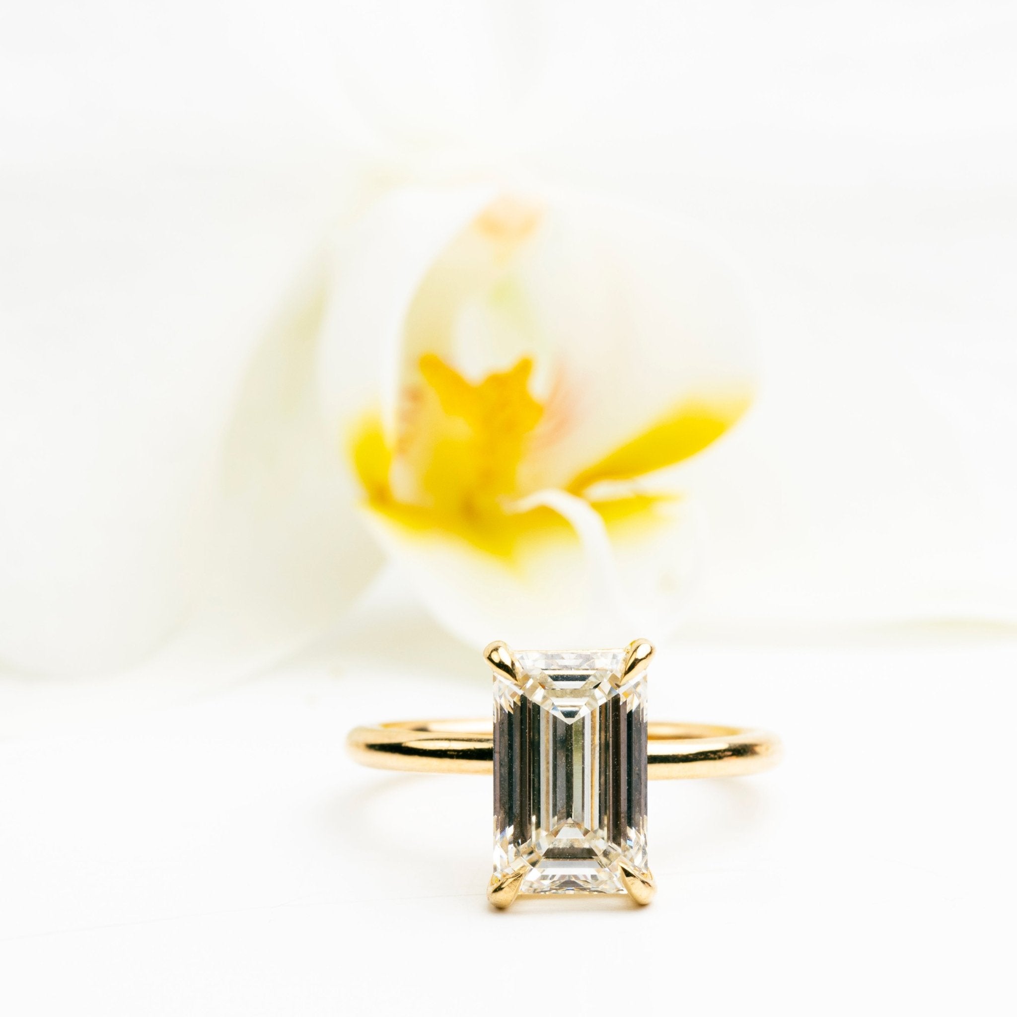 Mariam 3.5ct Emerald Cut Diamond Engagement Ring - MTD