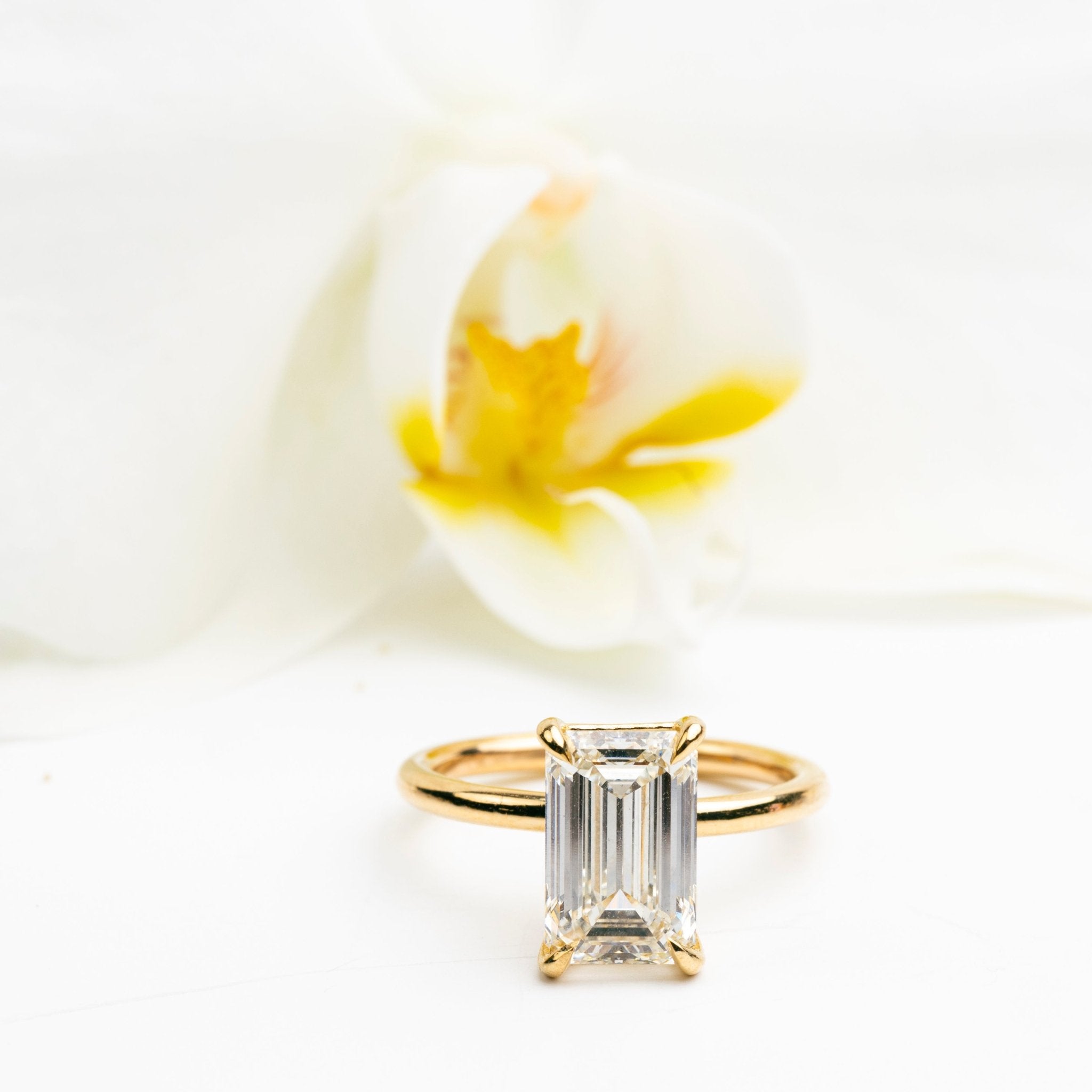 Mariam 3.5ct Emerald Cut Diamond Engagement Ring - MTD