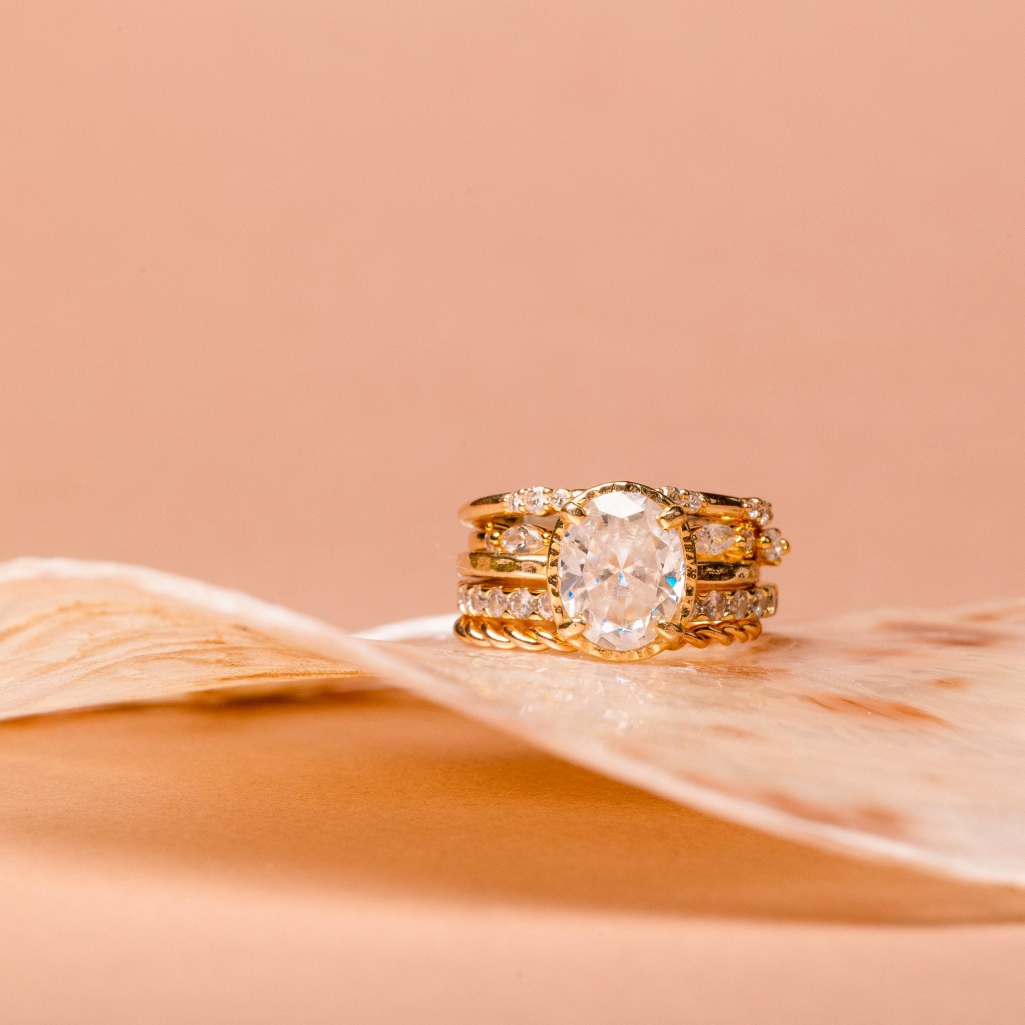 Antique Lace Marquise and Round Diamond Stacking Wedding Band - MTD