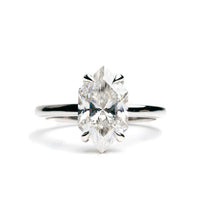 Cordelia Elongated Hexagon Hidden Halo Engagement Ring - MTD
