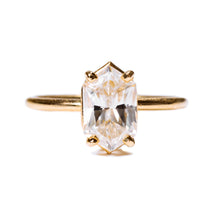 Little Loreta Elongated Hexagon Moissanite Engagement Ring - MTD