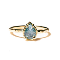 Blue Pear Fantasy Cut Montana Sapphire Engagement Ring - MTD
