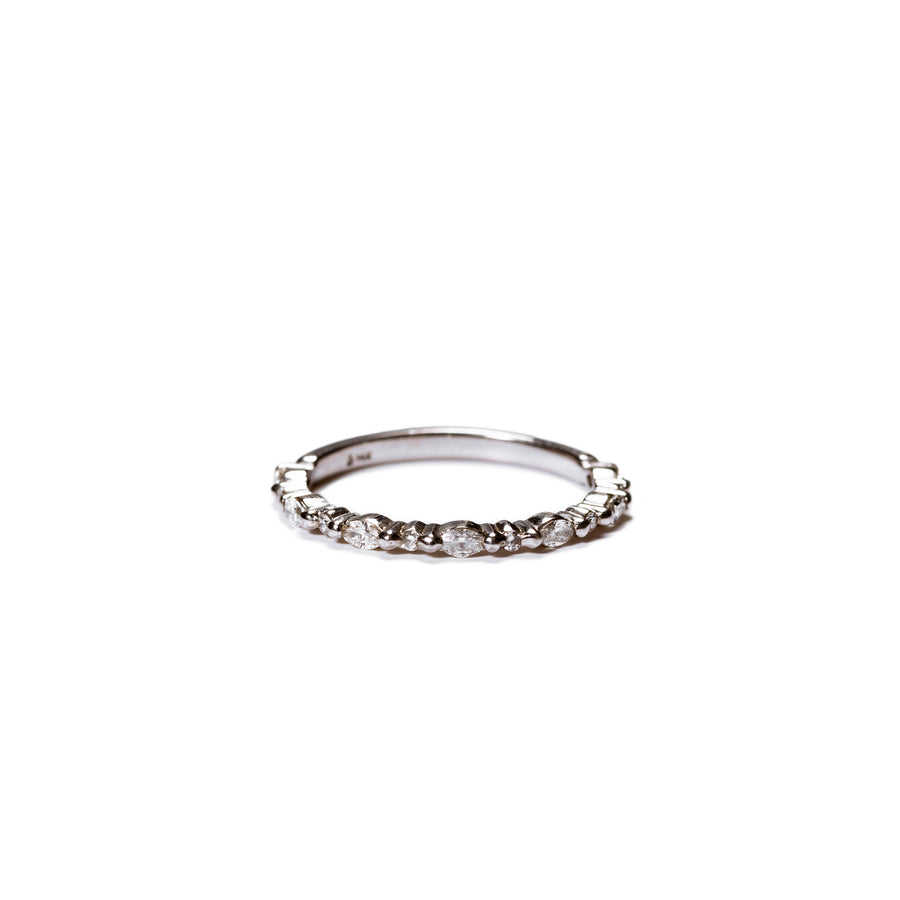Ready to Ship Lace Diamond Stacking Ring 14k White Gold