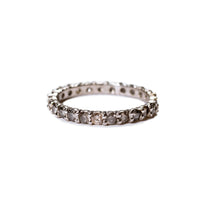 Aurora Salt and Pepper Diamond White Gold Wedding Band - MTD