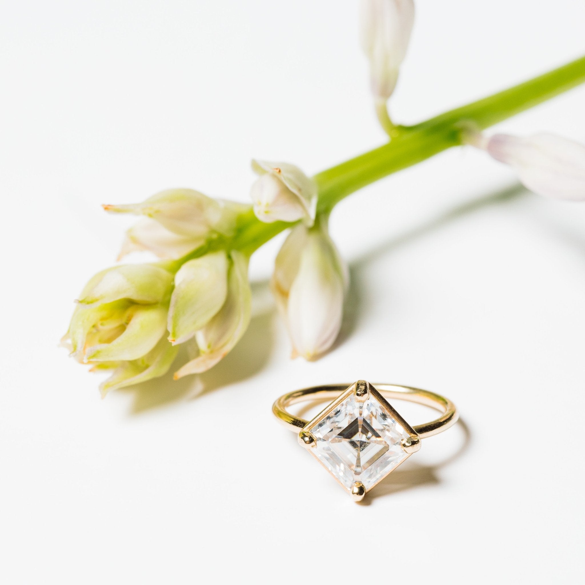 True North Ascher Cut Moissanite Engagement Ring - MTD