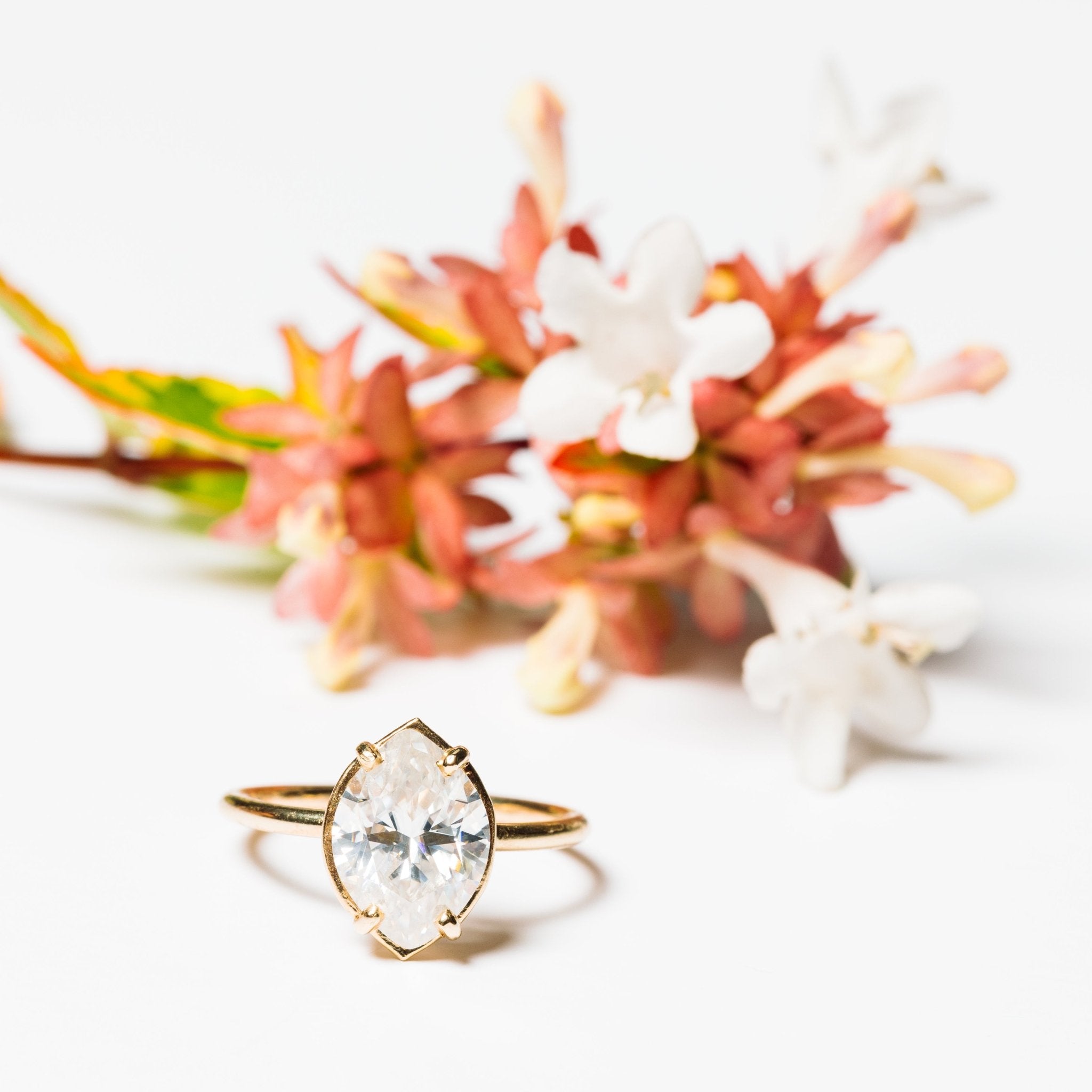 Monique Wide Marquise Moissanite Engagement Ring - MTD