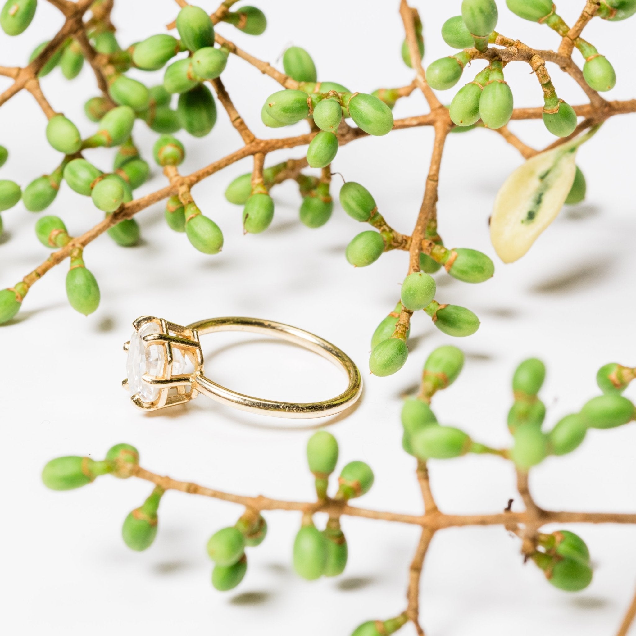Francoise Hexagon Moissanite Engagement Ring - MTD