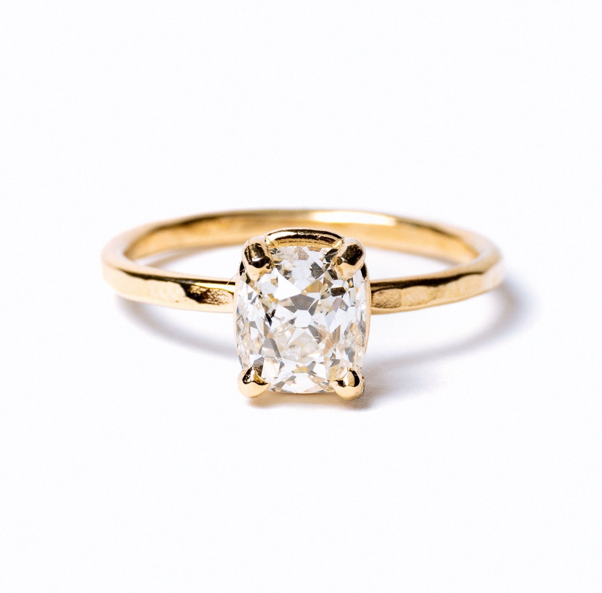 Kelce Vintage Old Mine Cut Elongated Cushion Cut Diamond