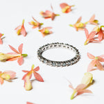 Aurora Salt and Pepper Diamond White Gold Wedding Band - MTD