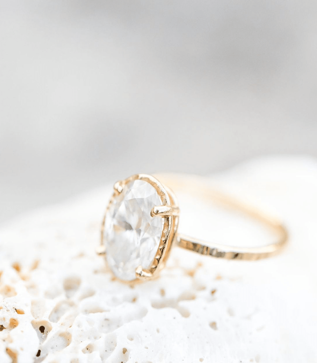 Madeline 3.5ct Elongated Oval Lab Diamond Engagement Ring - MTD