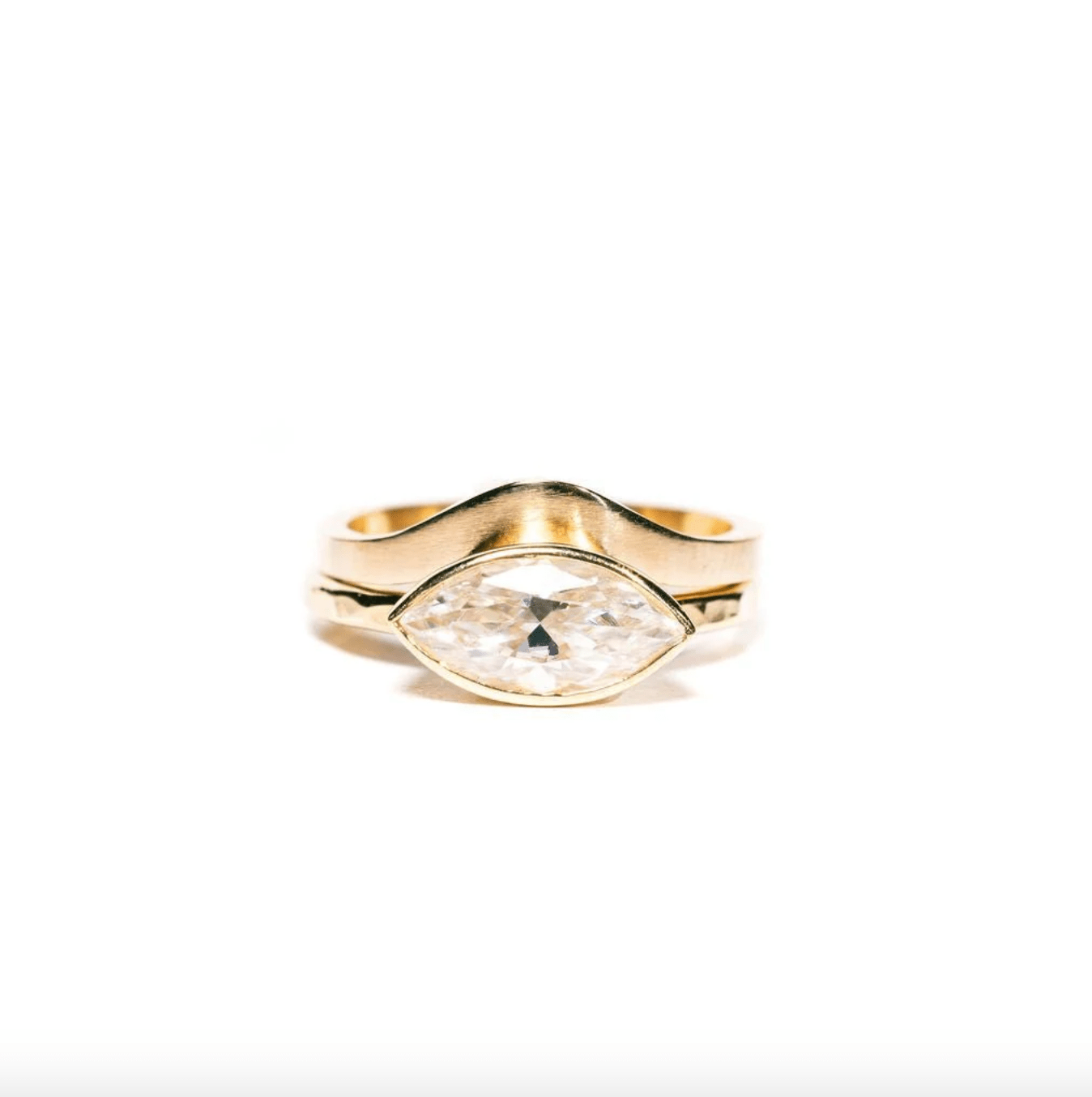 East West Marquise | Moissanite Marquise Engagement Ring 14k Gold - MTD