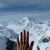 Three Stone Moissanite Engagement Ring | 18k Gold Engagement Ring - MTD