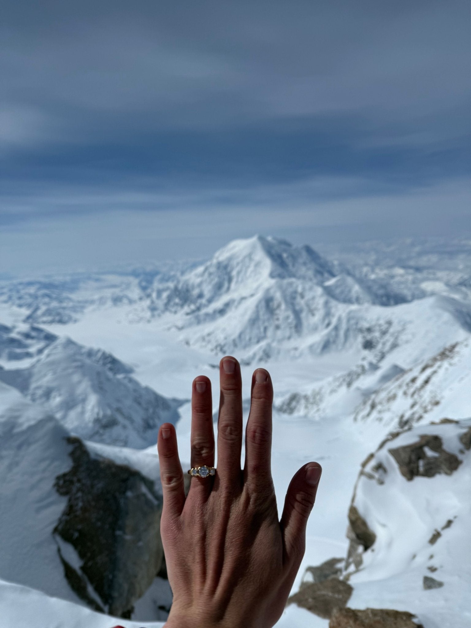 Three Stone Moissanite Engagement Ring | 18k Gold Engagement Ring - MTD