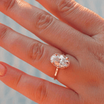 Madeline 3.5ct Elongated Oval Lab Diamond Engagement Ring - MTD