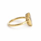 Ariel Elongated Hexagon Step Cut Bezel Set Engagement Ring - MTD