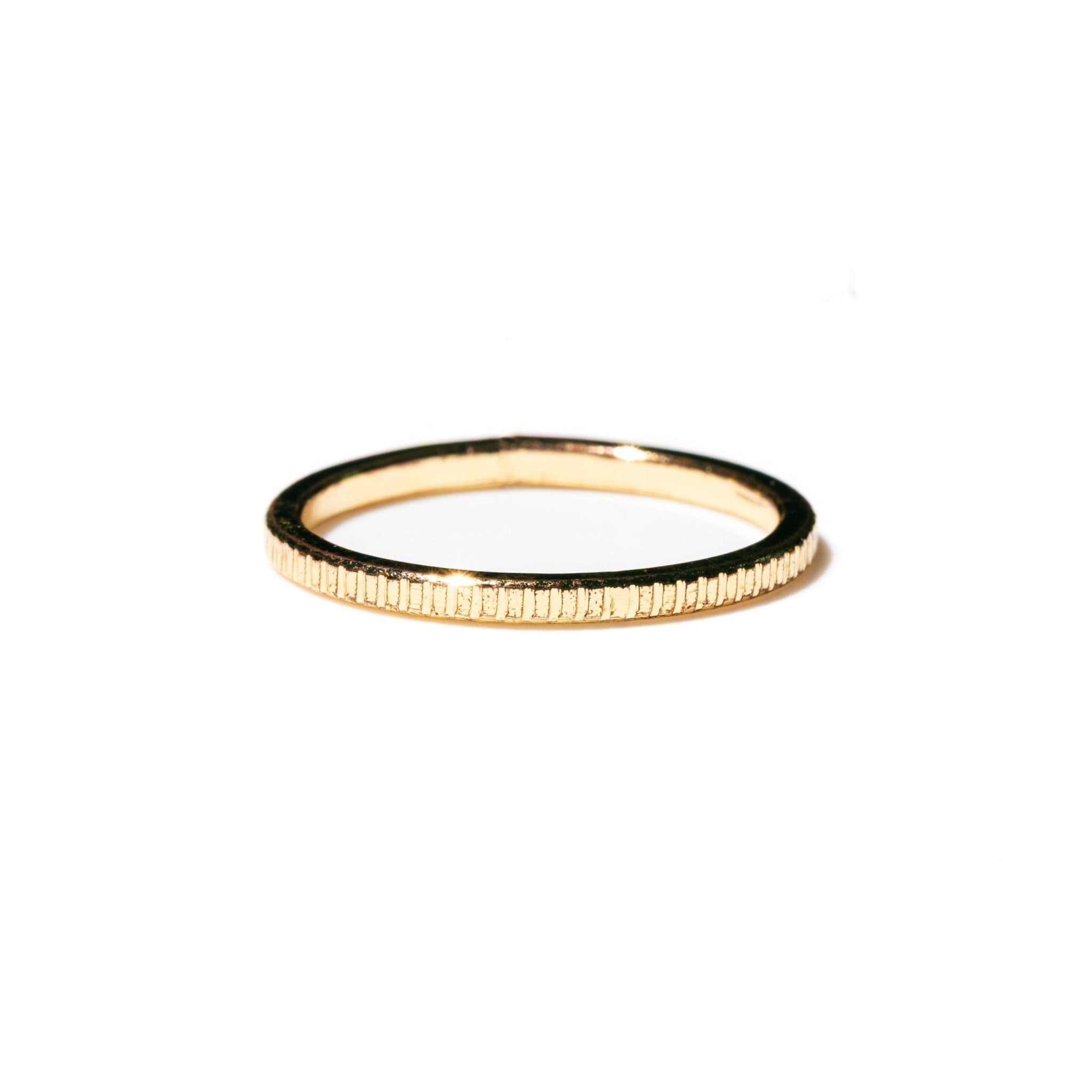 Groove Line Textured Wedding Band - MTD