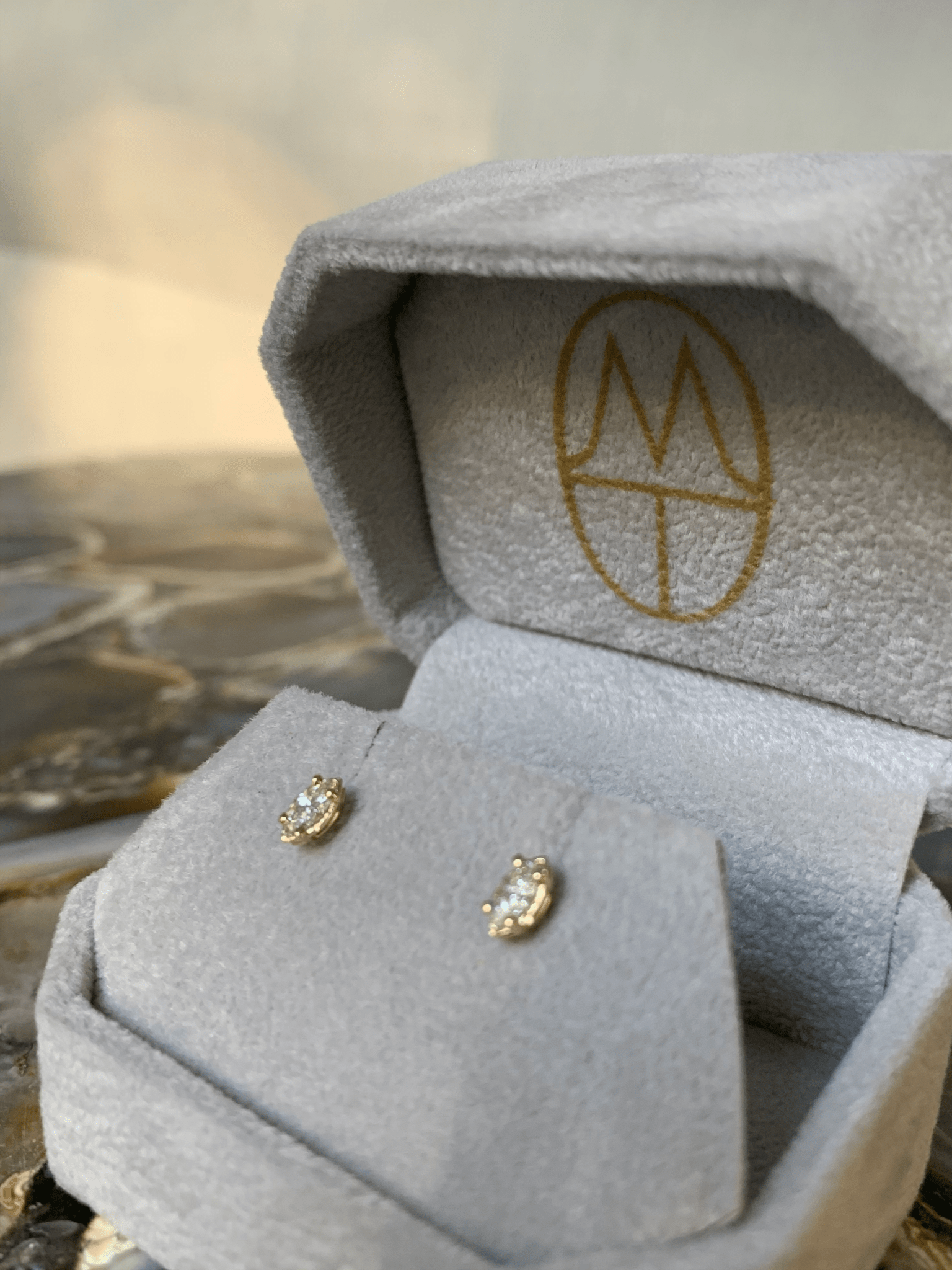 Marquise Diamond Studs - MTD