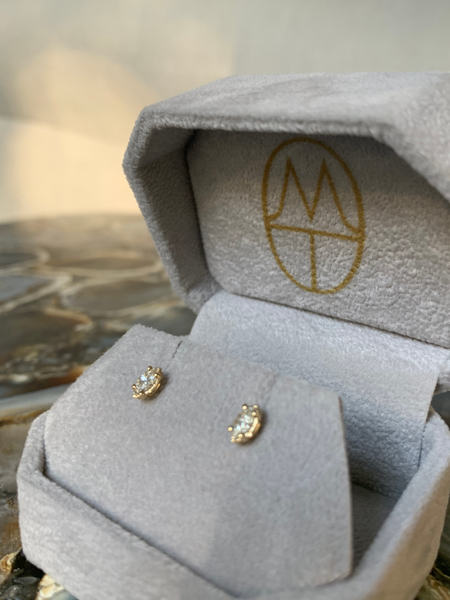 Marquise Diamond Studs - MTD