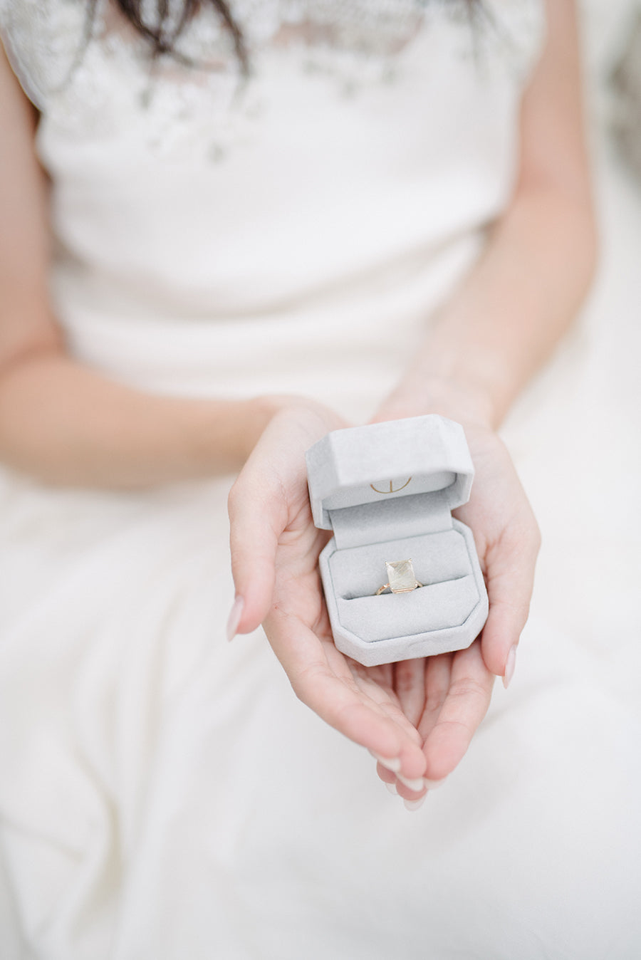 Golden Days | Rudilated Quartz Engagement Ring - Melissa Tyson Designs