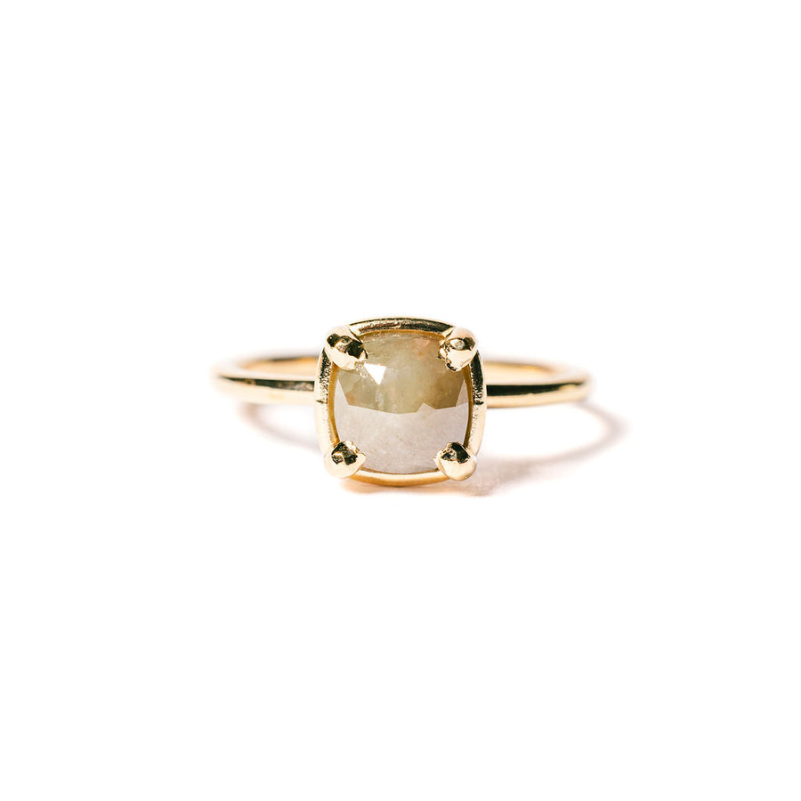 Adaline | Cushion Cut Salt and Pepper Diamond Engagement Ring - MTD