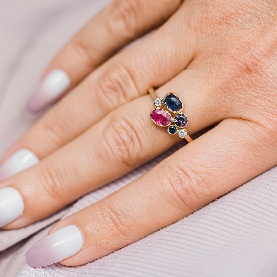 Wildflowers Colorful Cluster Ring - MTD